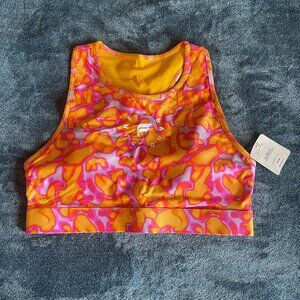 NWT Fabletics Trinity High Impact Sports Bra XL Pink Orange Silver